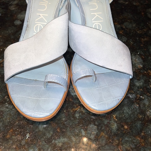 Calvin Klein Light Blue Block Sandals - Picture 6 of 10